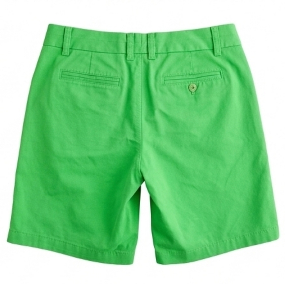 EUC J Crew Chino "Broken-In" Cotton Bermuda Shorts, Bright Green, Size 8 - Picture 3 of 7